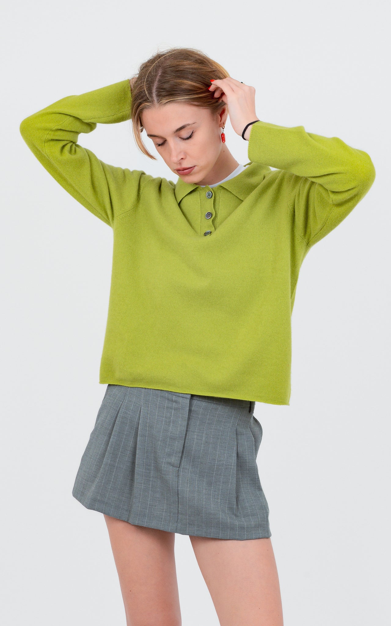 POLO SWEATER 100% FINE CASHMERE