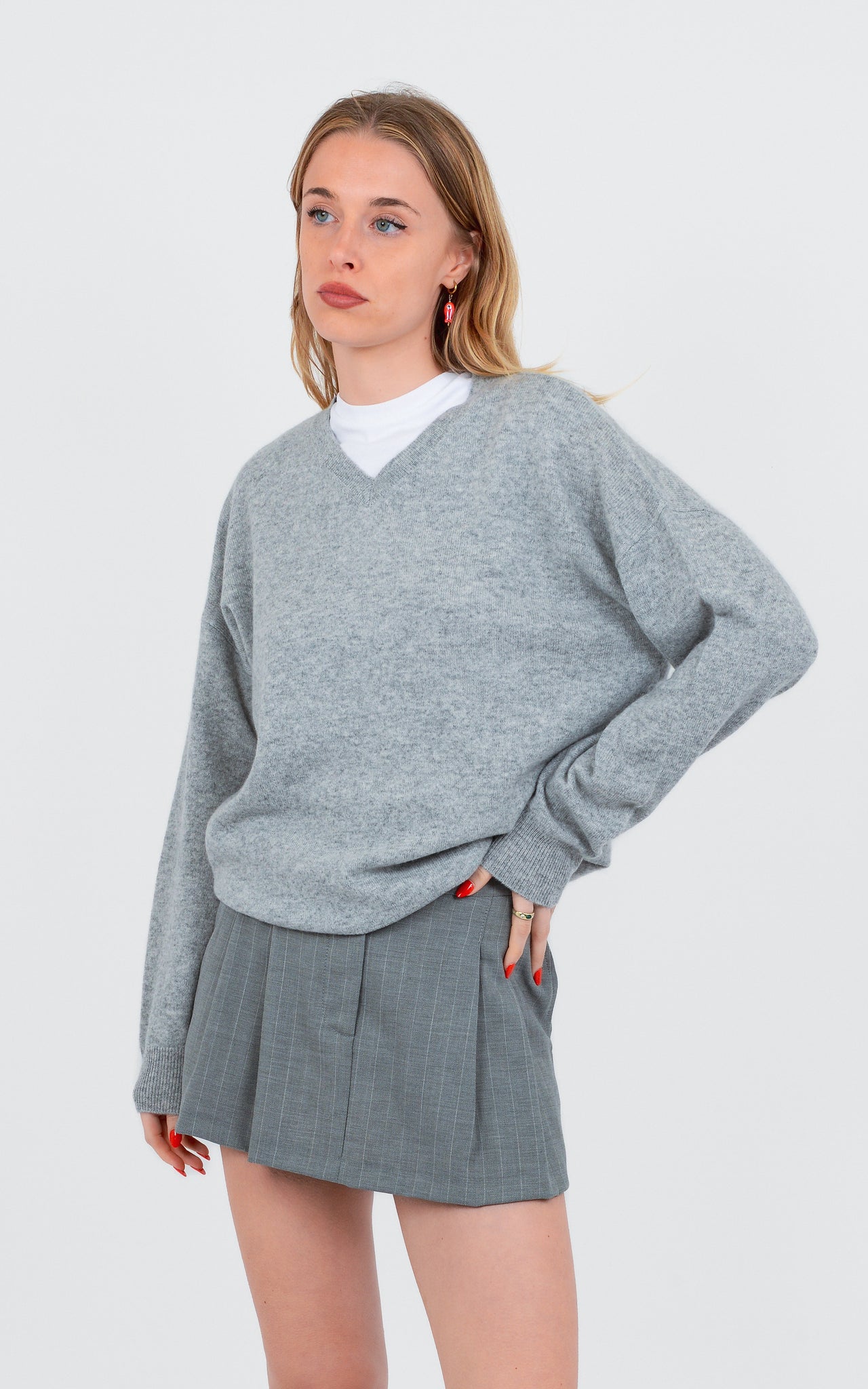 V-NECK 100% FINE CASHMERE