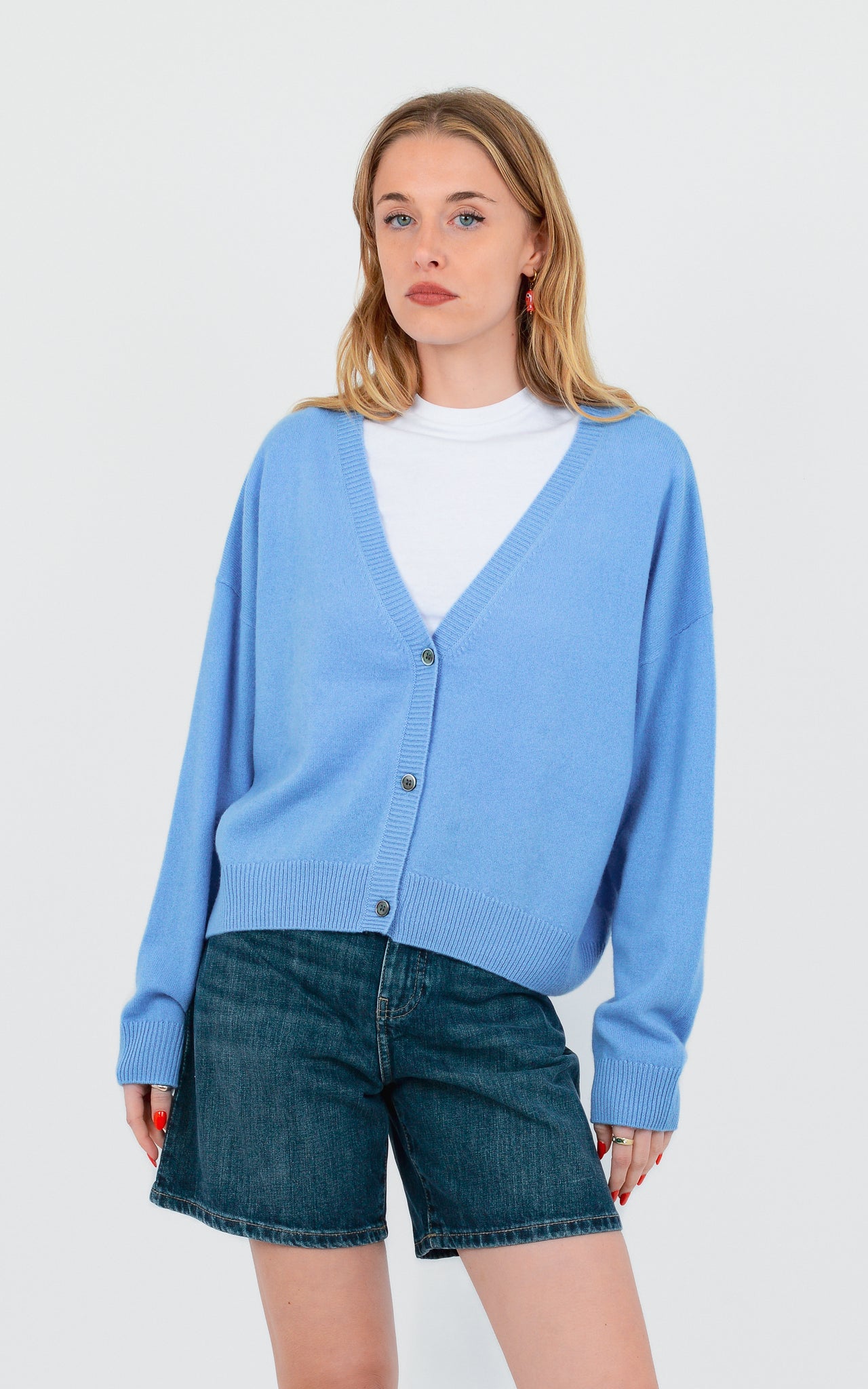 V-NECK CARDIGAN 100% FINE CASHMERE