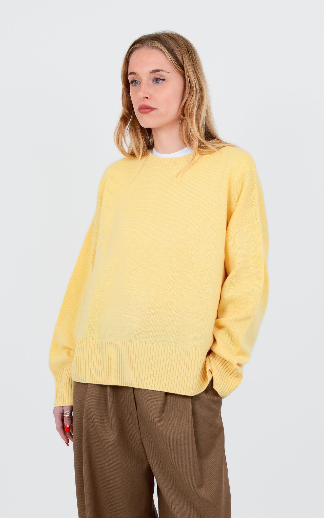 CHUNKY CREW-NECK 100% MID-WEIGHT CASHMERE