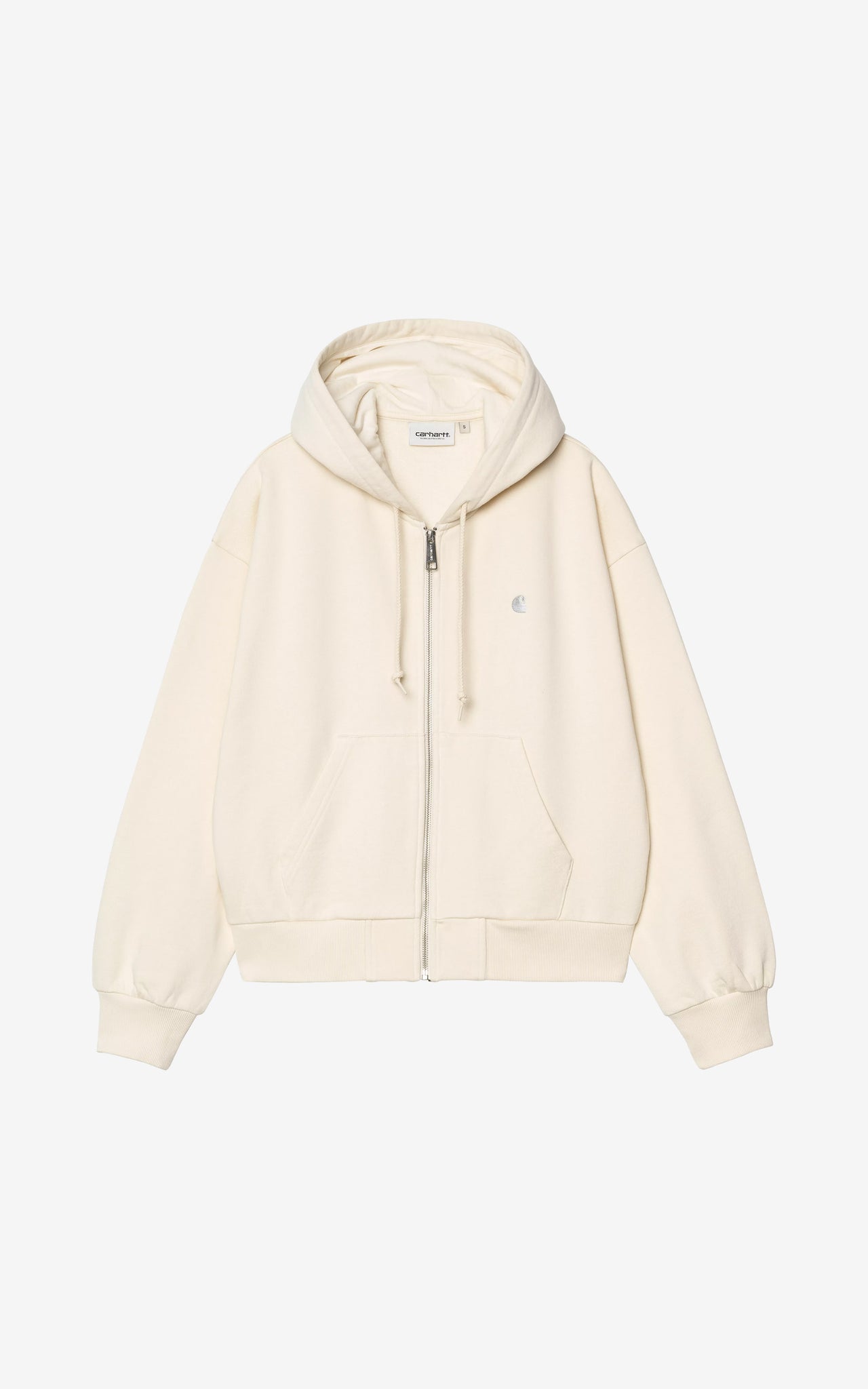 W' HOODED CASEY JACKET COTTON SWEAT NATURAL/SILVER