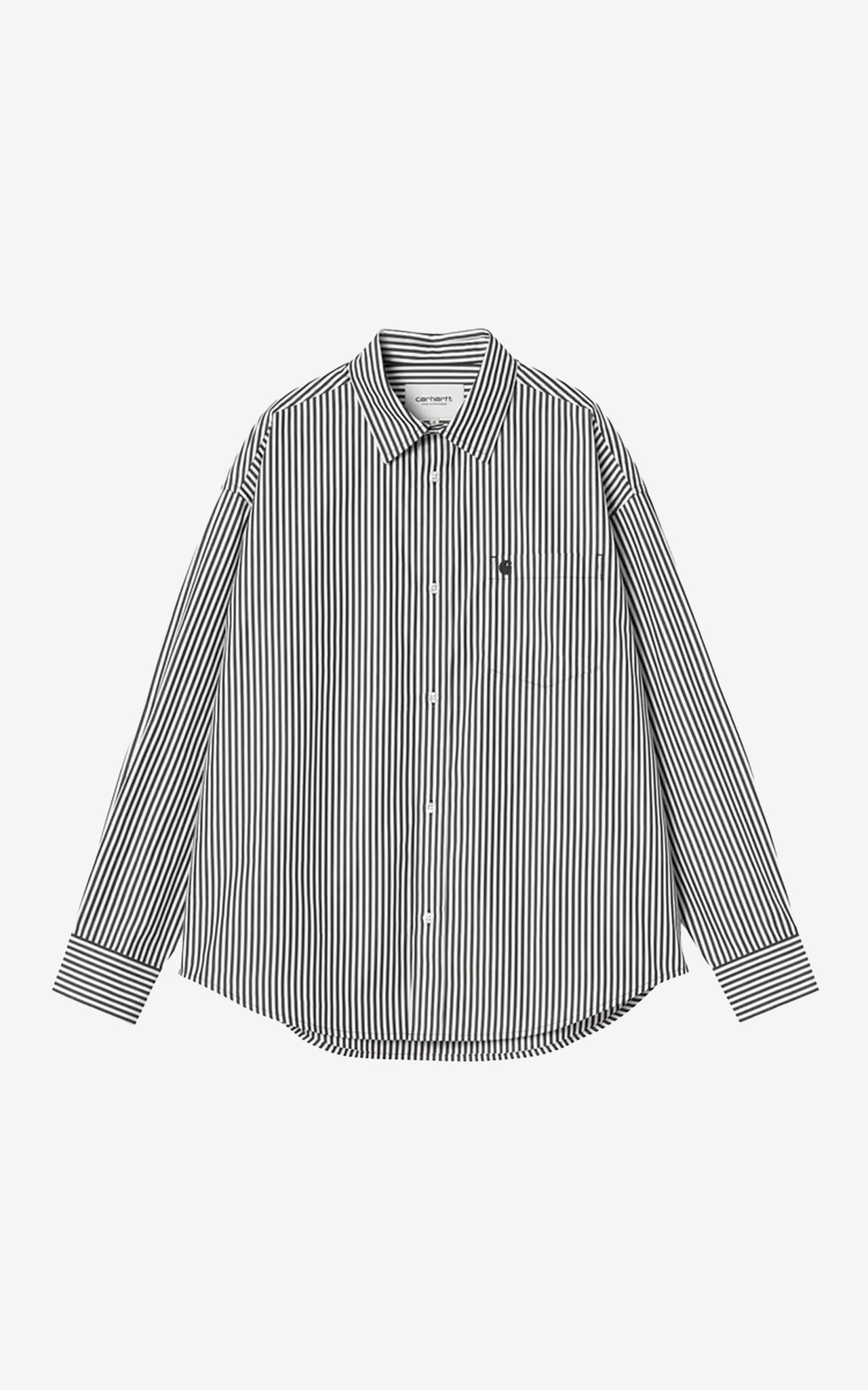 W' L/S DALDRY SHIRT COTTON POPLIN STRIPE BLACK/WAX