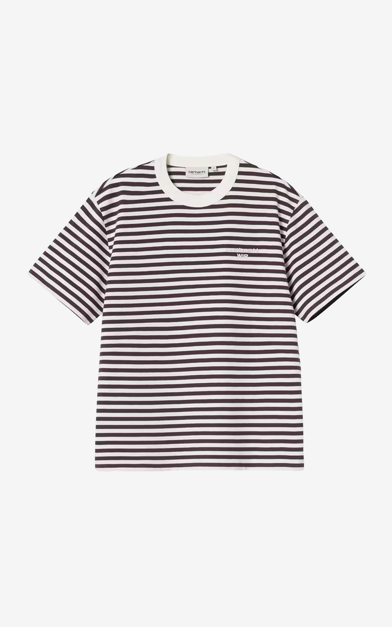 W'S/S EZRA T-SHIRT STRIPE PURPLE/WAX