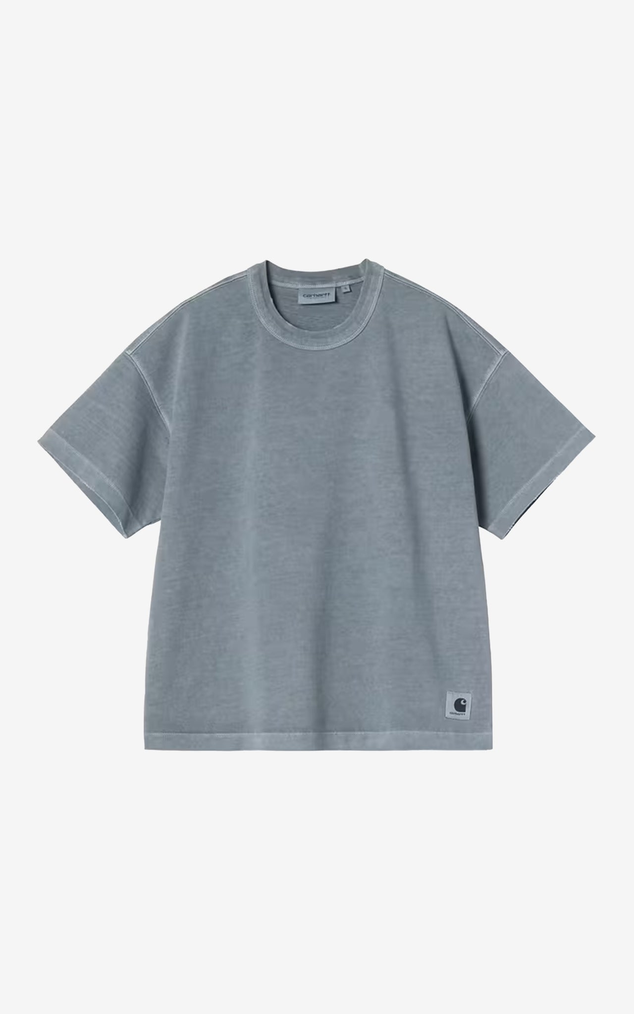 W' S/S TOISON T-SHIRT OFFICE BLUE, GRIND WASH