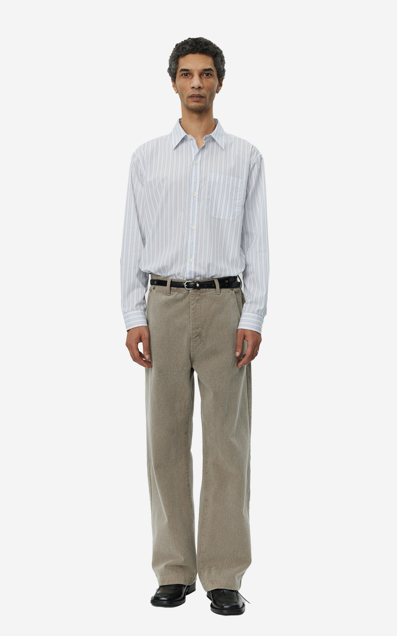 STRAIGHT CUT JEANS BRUSHED MUDSTONE