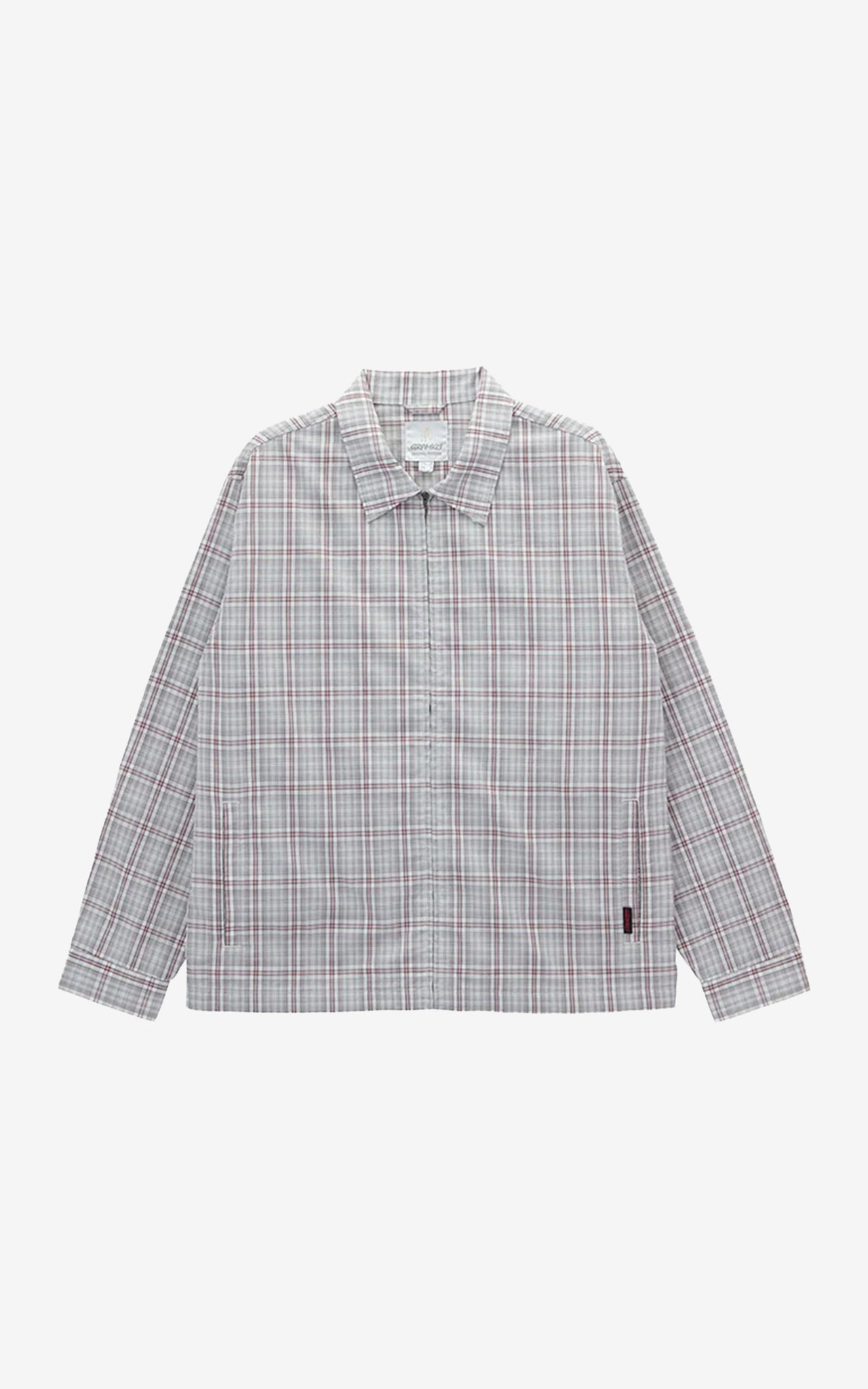 ZIP-UP GARAGE JACKET COTTON SHADOW PLAID