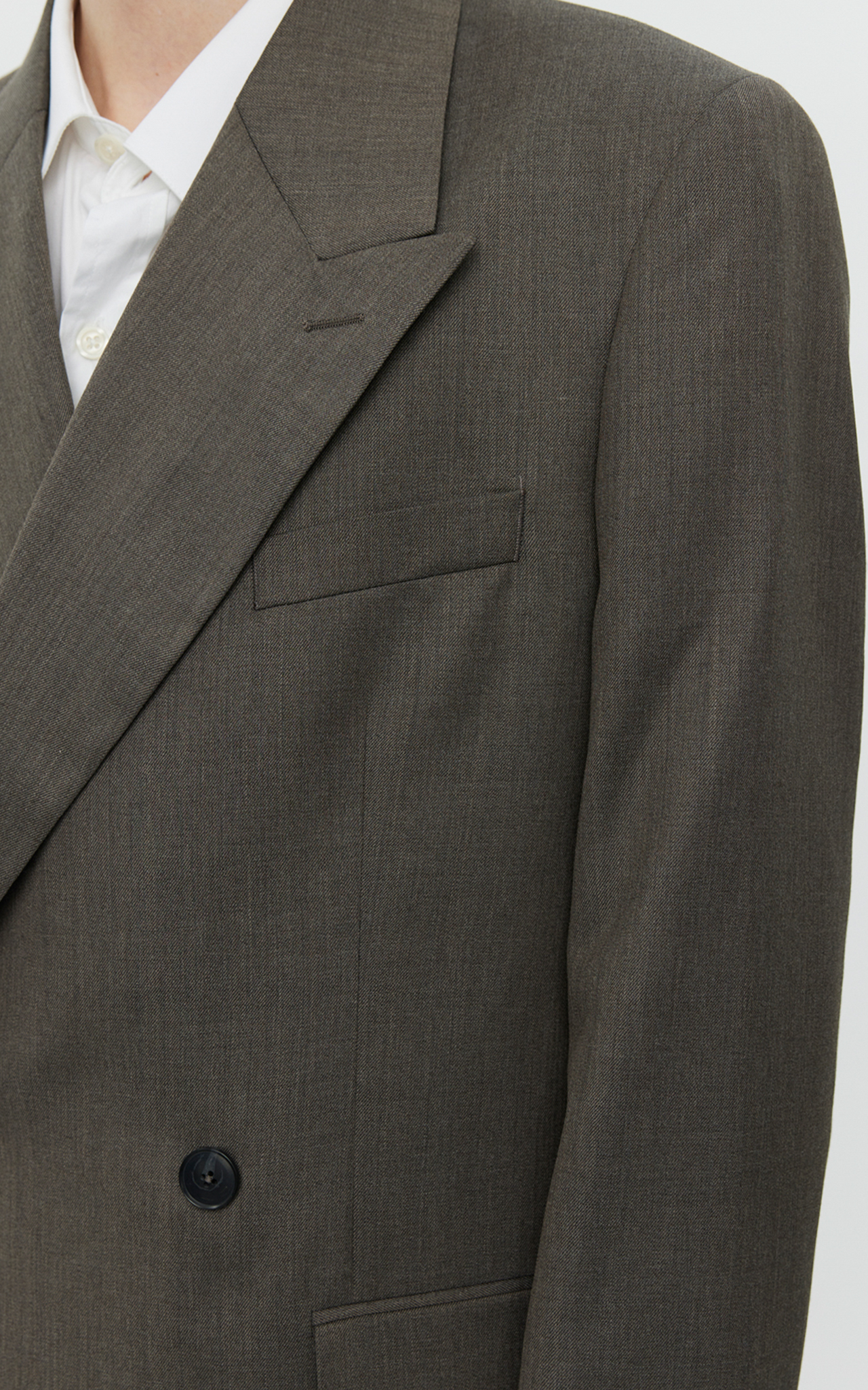 DOUBLE BREASTED BLAZER TAUPE WOOL