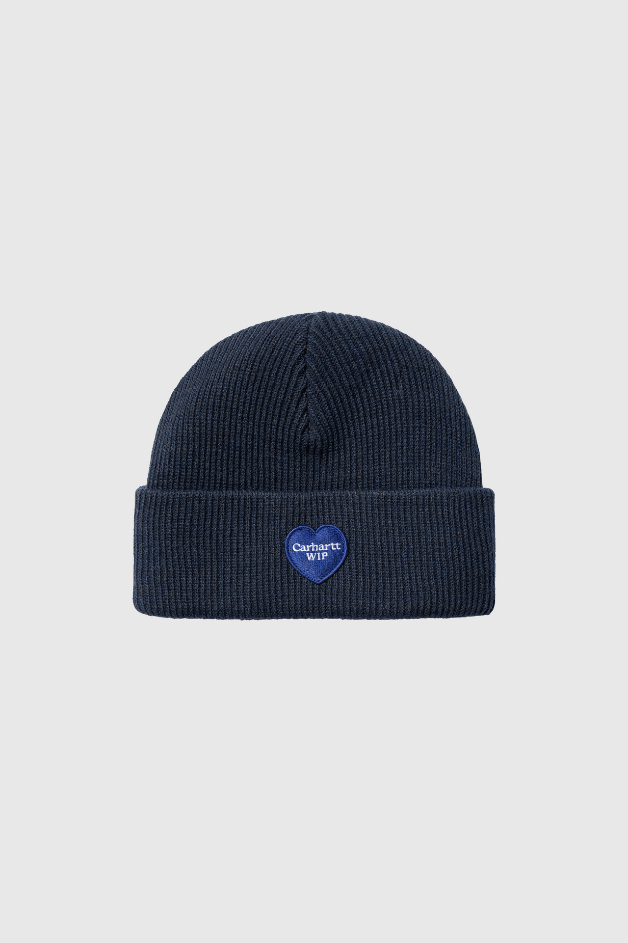 HEART PATCH BEANIE BLUE