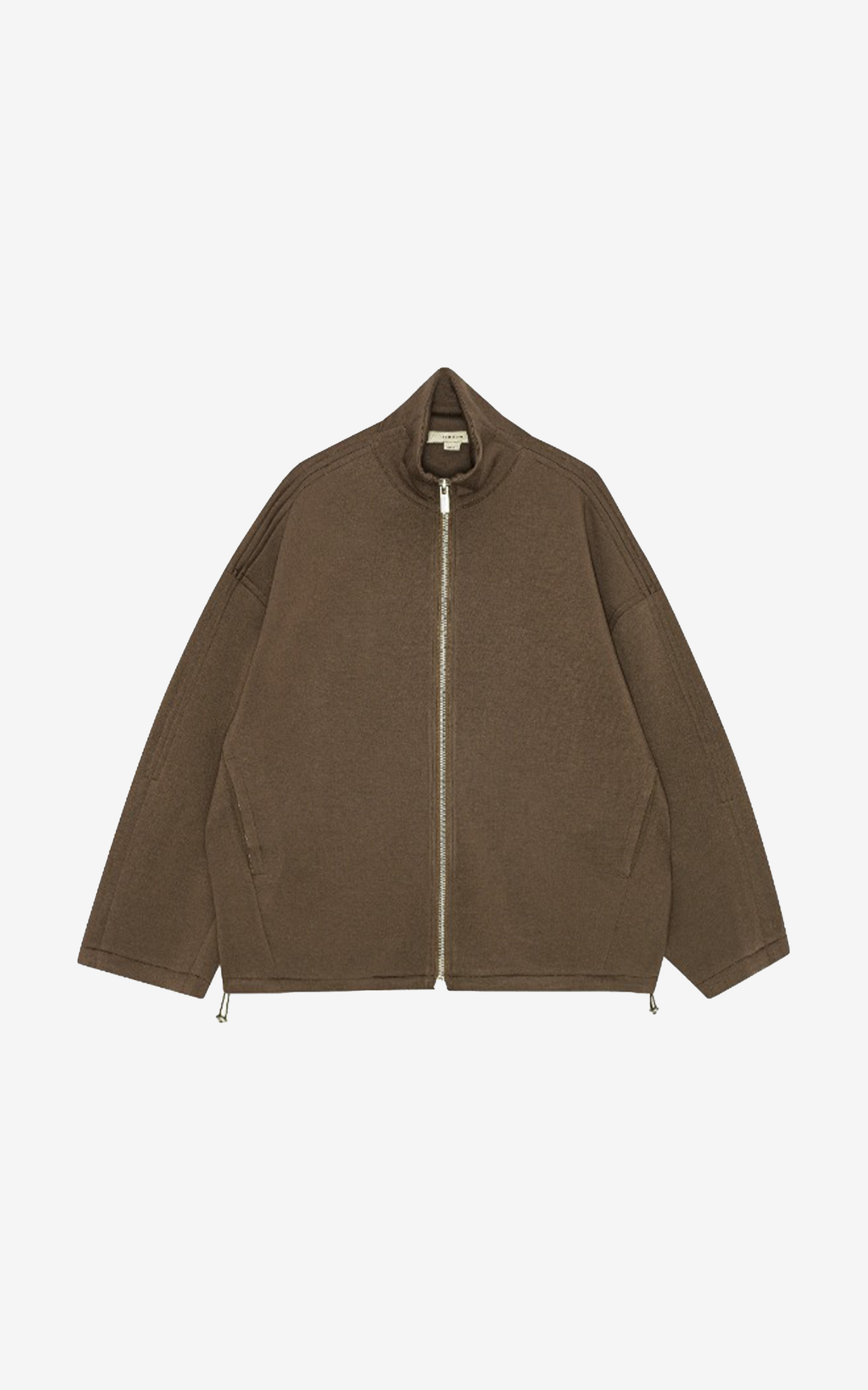 SOFT ZIPPED JACKET BROWN