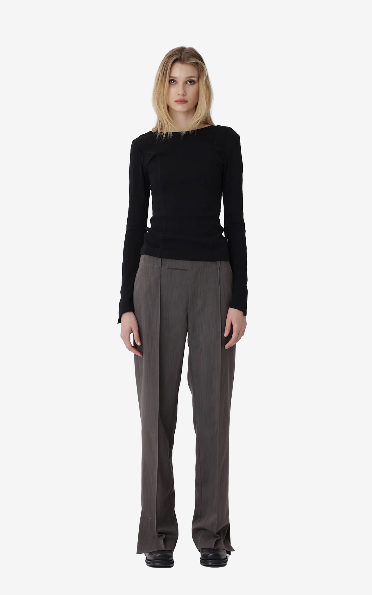 ENA TROUSERS LICORICE COMB.