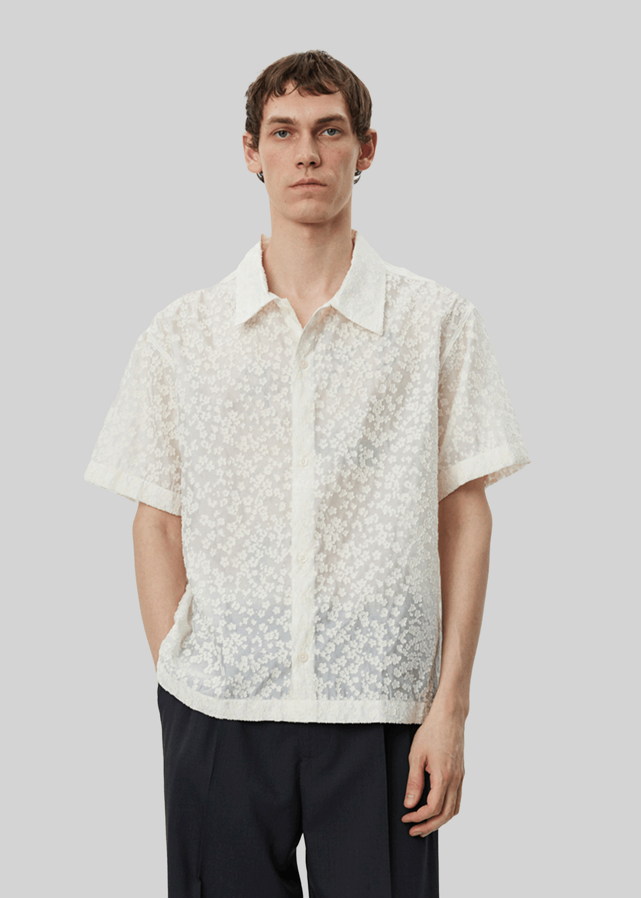 HOLIDAY SHIRT SHEER FLORAL