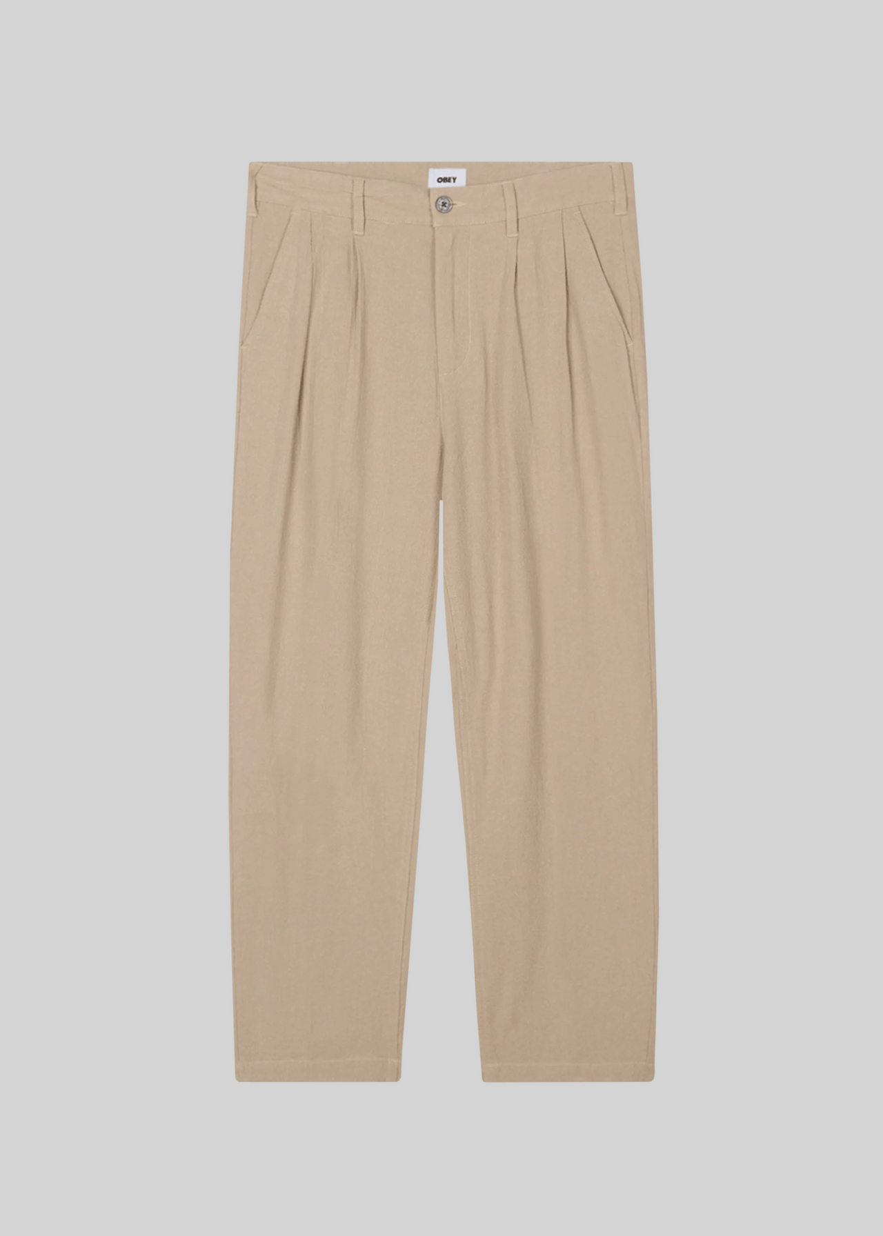 FUBAR LINEN PLEATED PANT OATMEAL