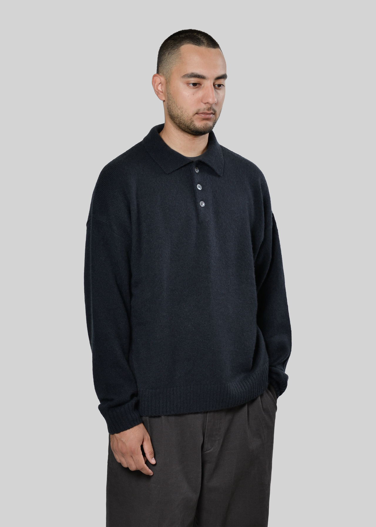 MERINO-WOOL / CASHMERE POLO