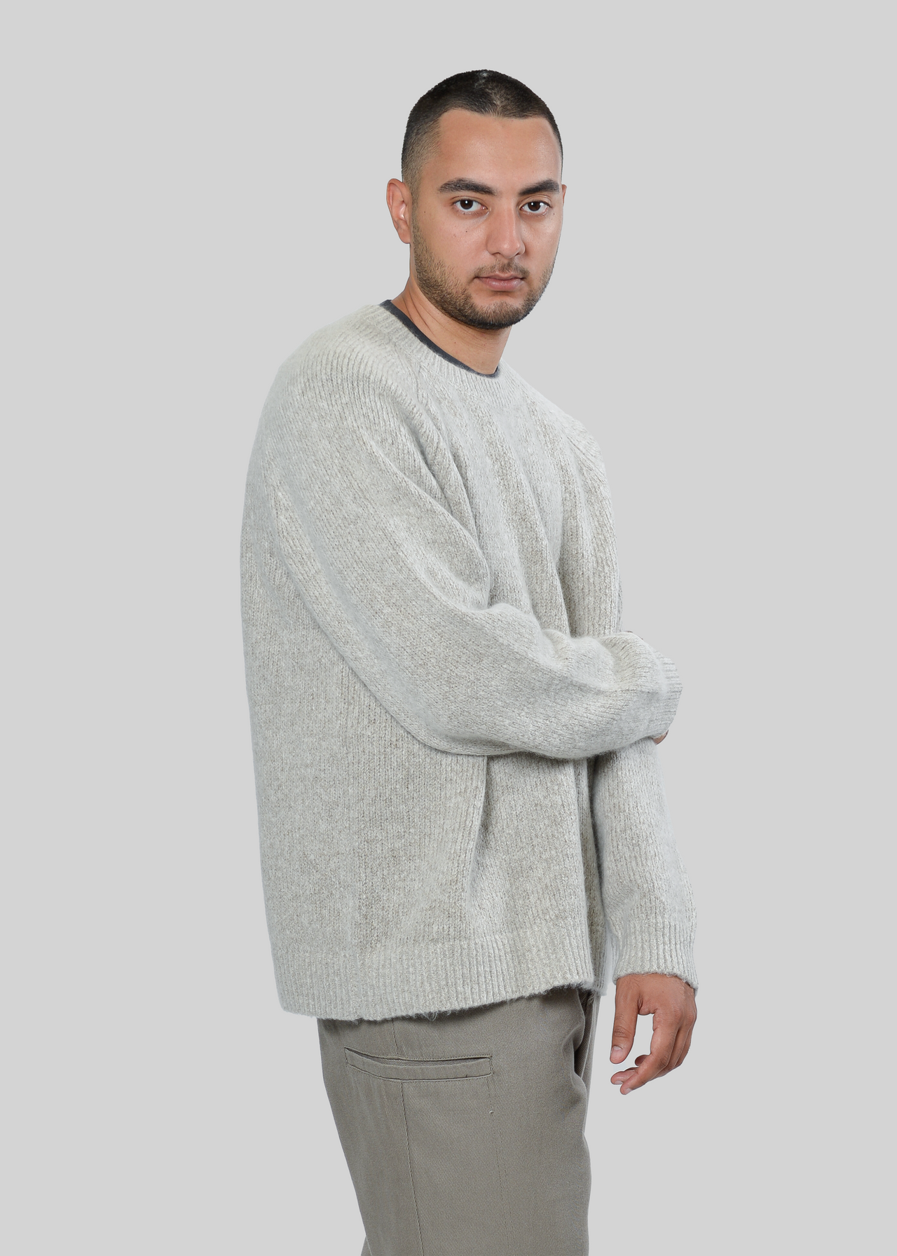 MERINO-WOOL / CASHMERE OVERSIZED CREW-NECK