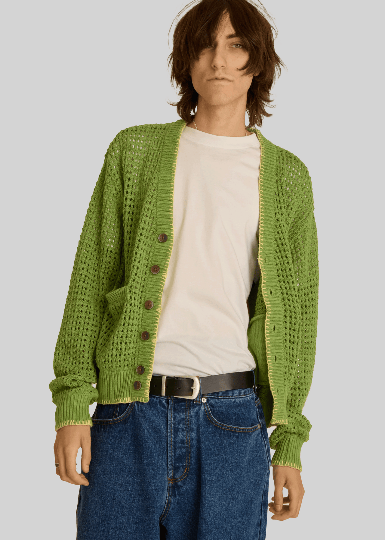 ETHAN CARDIGAN MATCHA MULTI