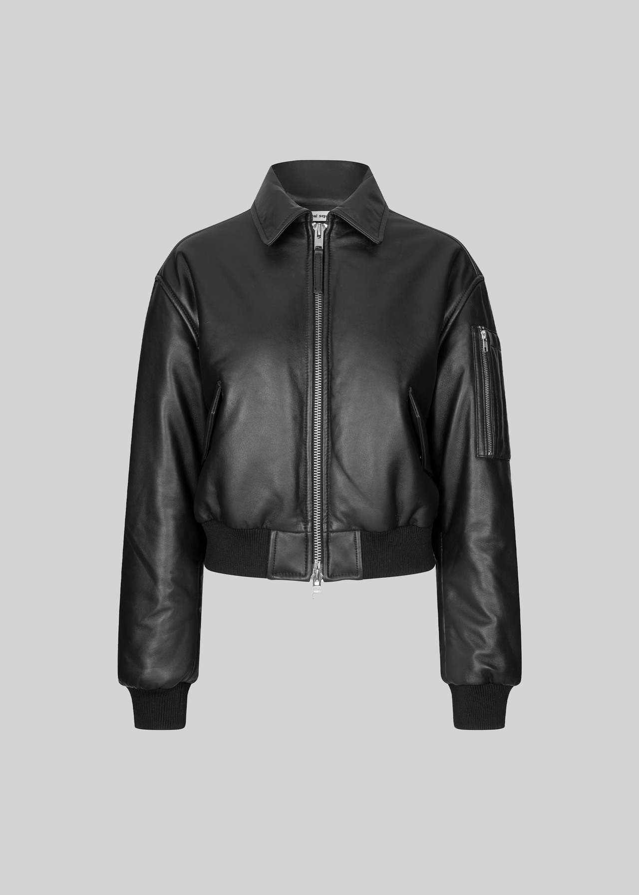 PAD LEATHER BOMBER