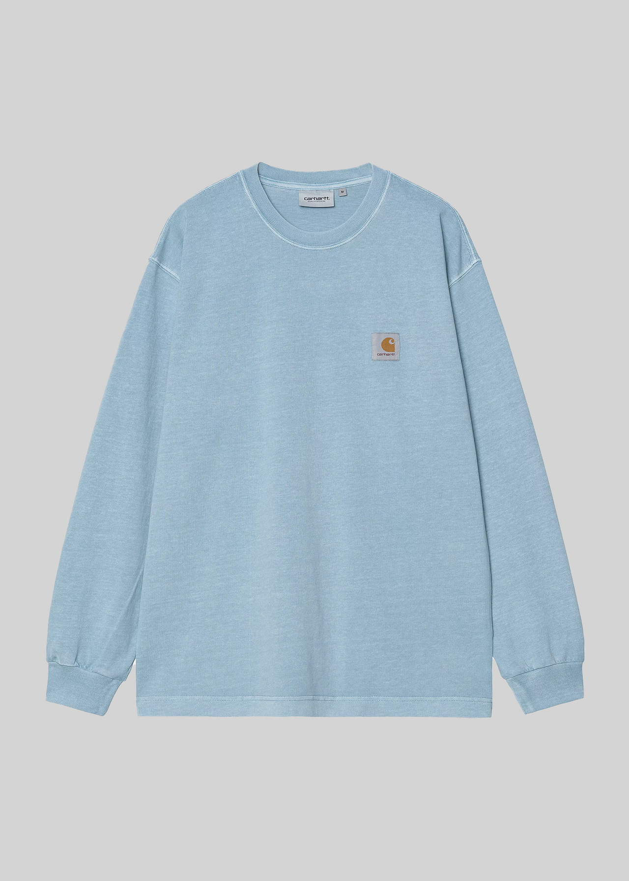 L/S NELSON T-SHIRT COTTON SINGLE JERSEY CLAY BLUE