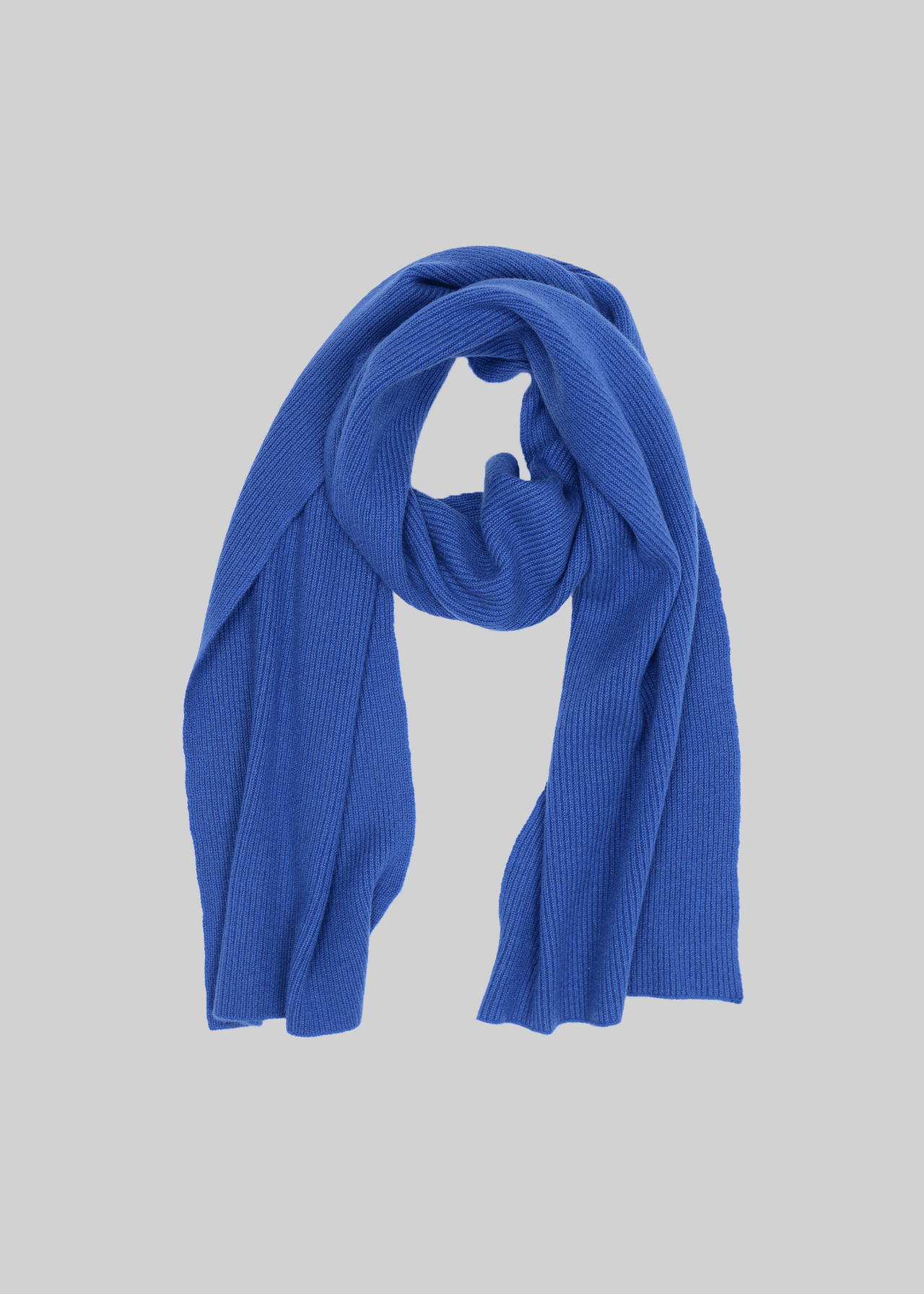 100% CASHMERE RIB-KNIT SCRAF