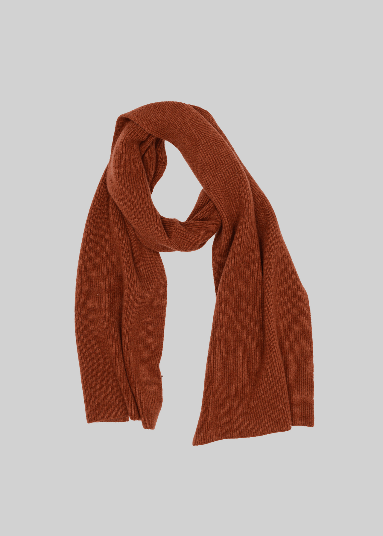 100% CASHMERE RIB-KNIT SCRAF