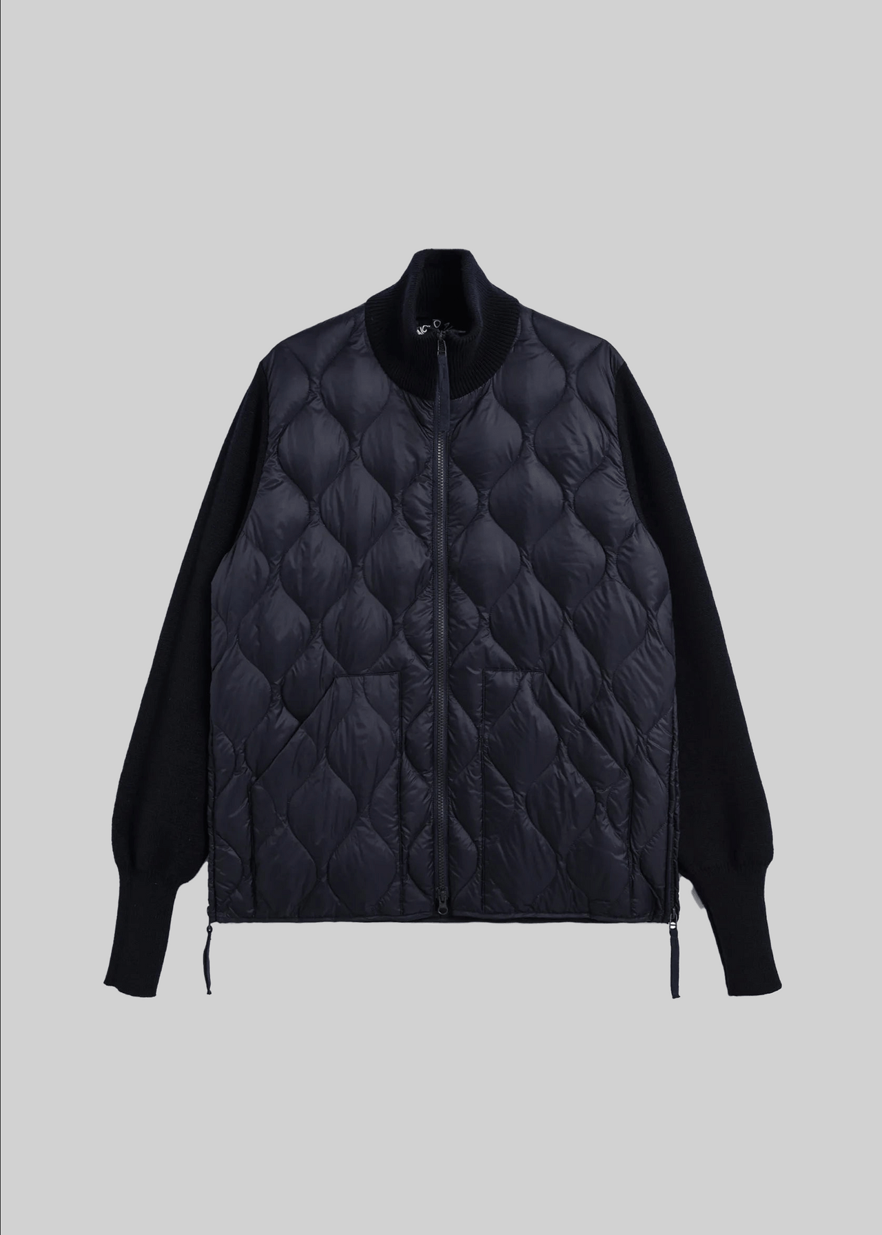 HI NECK KNIT/DOWN NAVY