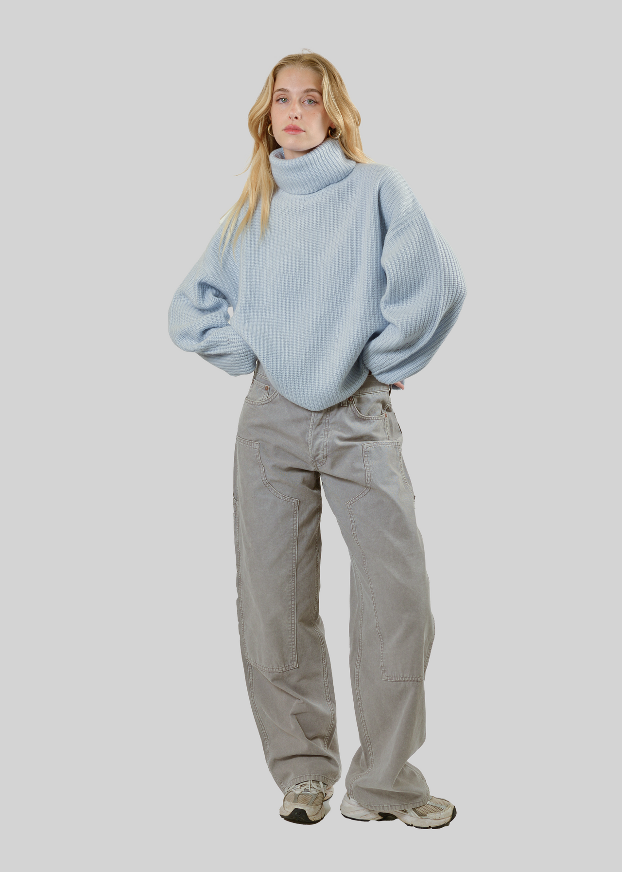 100% CASHMERE RIB-KNIT TURTLENECK