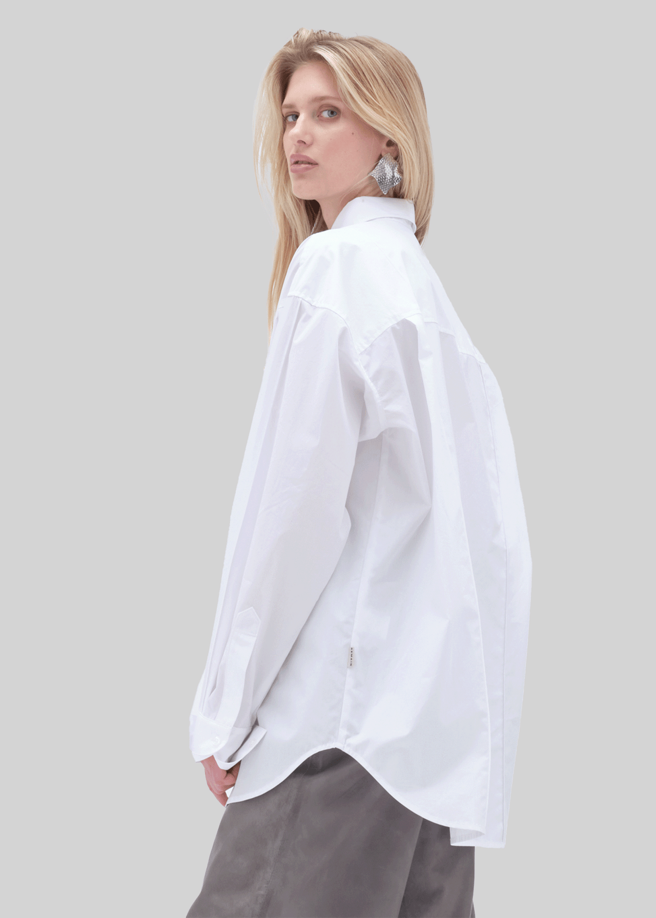 OVERSIZED PINTUCK SHIRT WHITE