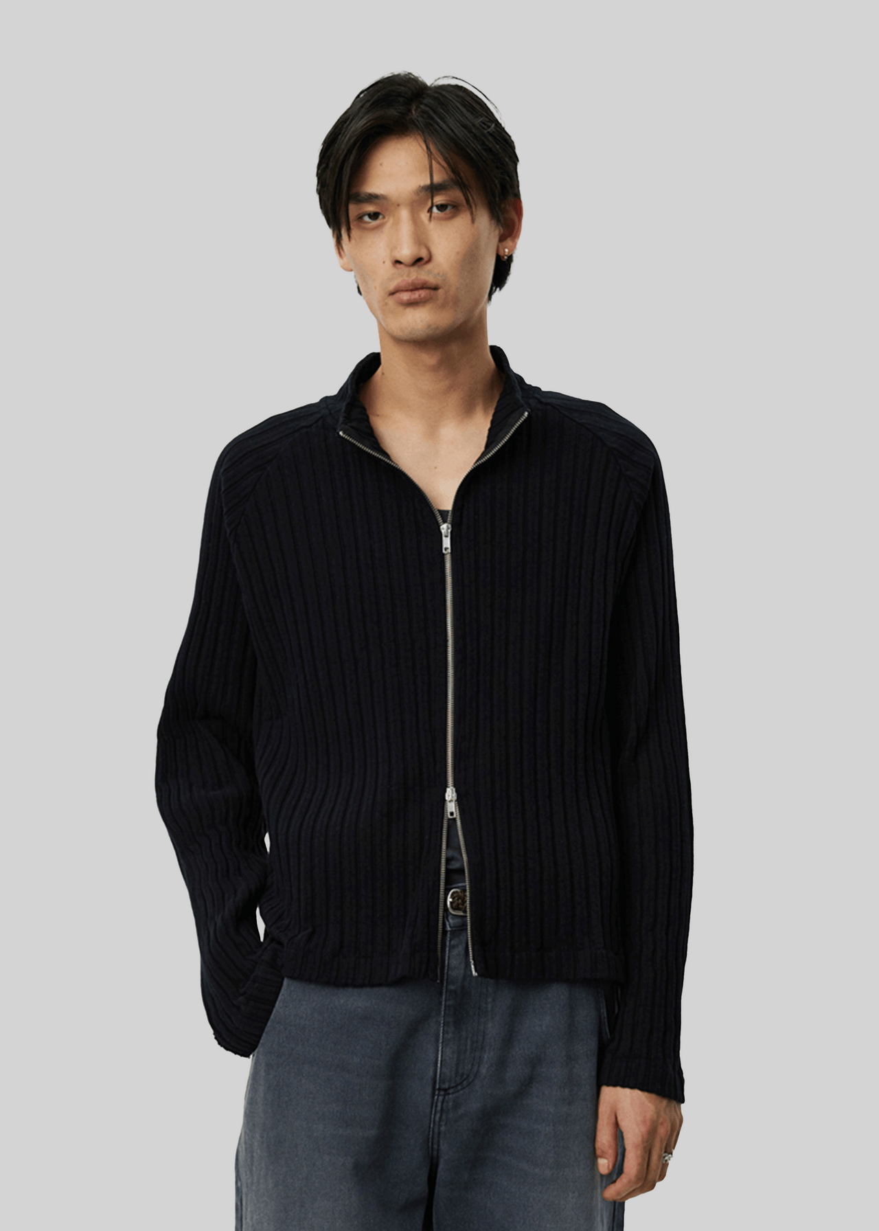 LEISURE ZIP UP RIB