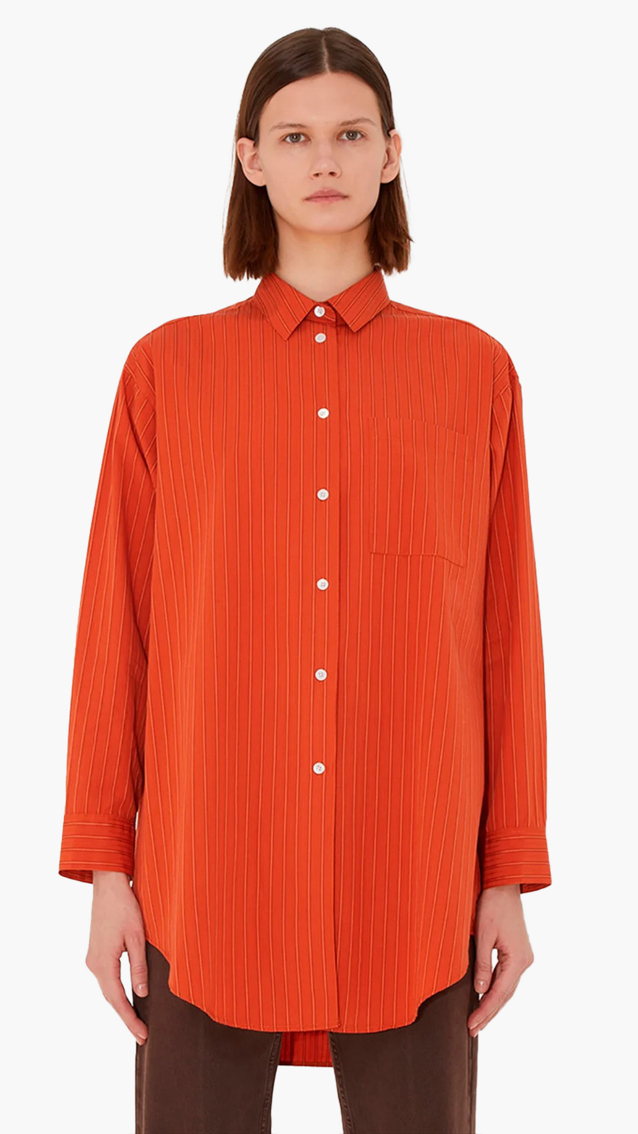 CHARLENE POPLIN STRIPE SHIRT